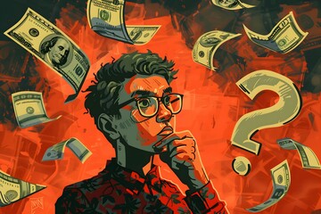 Money Question Mark: Illustration Style