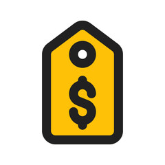 price tag line color icon