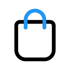 shopping bag line color icon