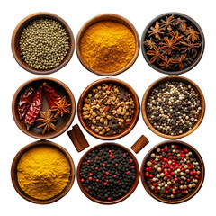spices on white.
