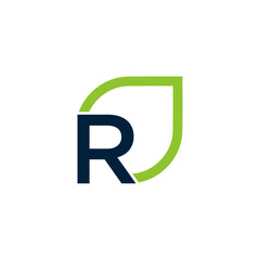 Letter R logo grows, develops, natural, organic, simple, financial logo.