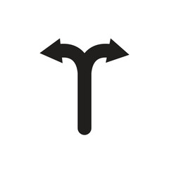 Arrow flat icon, vector illustration on gray background.