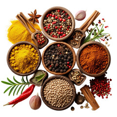 spices on white.
