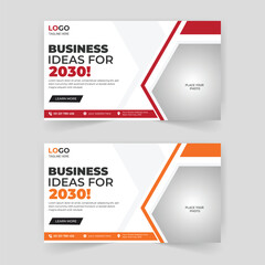 Elegant  modern business banner design template