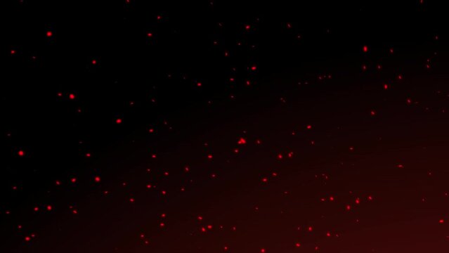 fire embers and spark particles with black background 