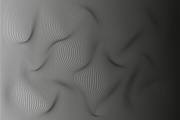3D Vector wave lines pattern. black background for concept of technology, digital, communication,