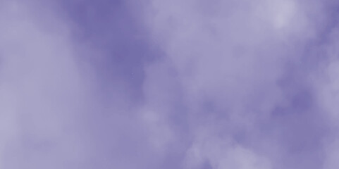 Color sky with clouds and tiny fogg, Purple background and texture of clouds surrounding randomly, Soft fluffy white cloud on the blue sky with watercolor texture.