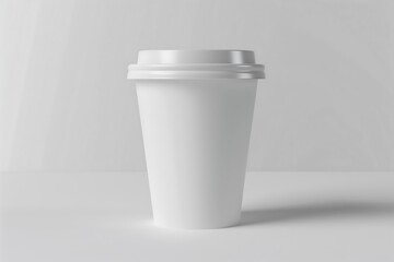 Single Coffee Cup Simplicity: White Paper Cup Mockup