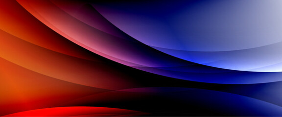 Dynamic flowing waves on gradient color background. Vector illustration For Wallpaper, Banner, Background, Card, Book Illustration, landing page