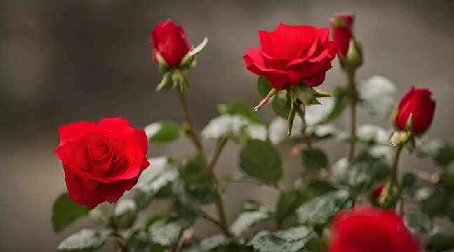 rose flowers in the window