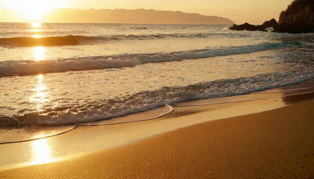 Wave on the beach as a background. Beautiful natural background at the summer time