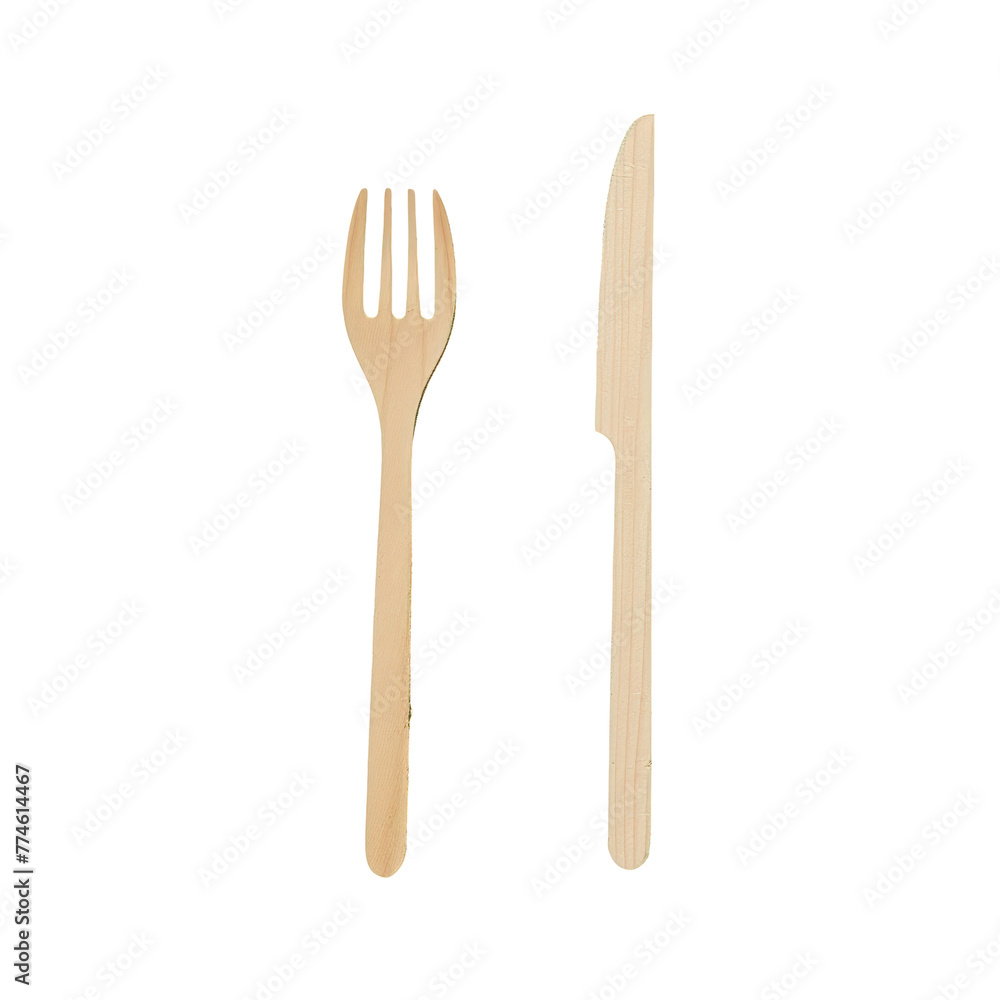 Poster a fork and knife on a transparent background