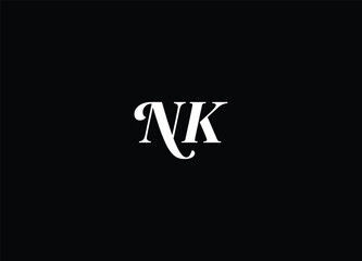 NK Creative modern unique logo and initial logo