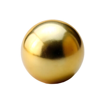 golden shining sphere close up
