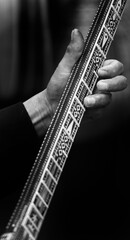 Hand playing lute, Silk Road, China