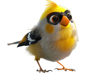 3D cartoon animal Goldfinch