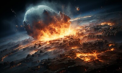 Massive Explosion in Space - obrazy, fototapety, plakaty