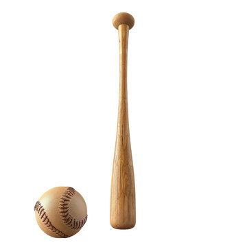 recommend clip art: Baseball bat and ball isolated on transparent background