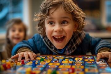 Giggles Over Games: A Young Boy's Playful Spirit
