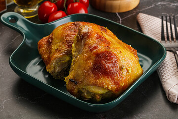 Roasted chicken thigh with spices
