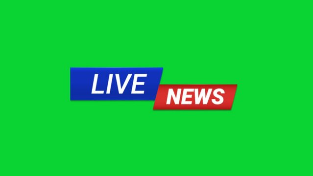 Breaking live news Sticker pack, 3D Animation Video Green Screen, Element Stock Overlay 4k Animation Stickers, Realistic running with loop animation chroma key, Green Screen Background