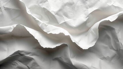 Obraz premium white paper's wavy surface patterned at its peak