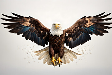 An eagle with an elegant look with an isolated background