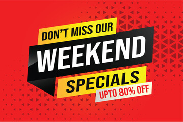 weekend specials word concept vector illustration and 3d style, landing page, template, ui, web, mobile app, poster, banner, flyer, background, gift card, coupon, label, wallpaper

