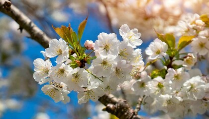 Fototapeta premium 봄에 활짝핀 벗꽃