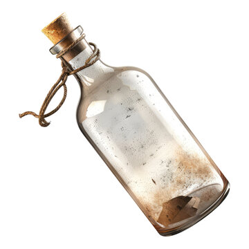recommend clip art: Message in a bottle isolated on transparent background