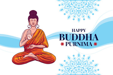 Buddha Jayanti, Buddha Purnima, and Buddha Day, vesak celebration greeting vector