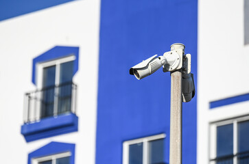 camera surveillance securité immobilier - obrazy, fototapety, plakaty
