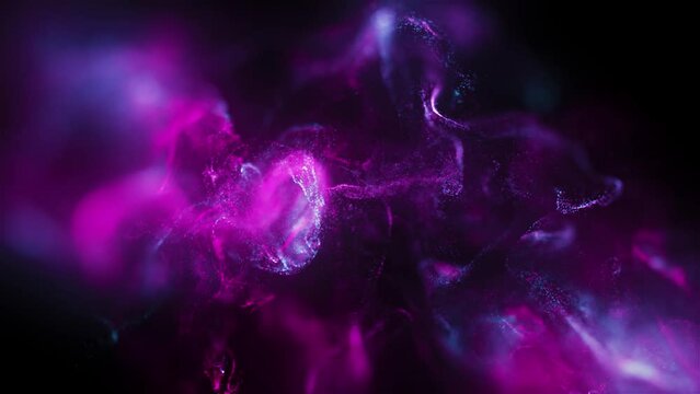 The astronomical object resembles a galaxy with swirling purple and electric blue gases, creating a mesmerizing and artistic display