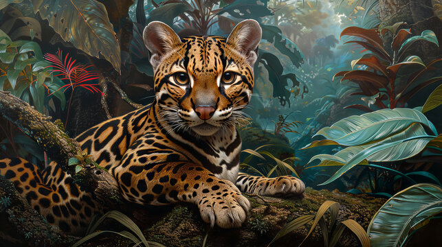 jaguarundi in savannah