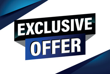 exclusive offer poster banner graphic design icon logo sign symbol social media website coupon

