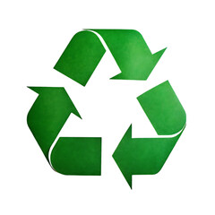 paper craft design of recycle icon