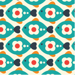 Scandi Fish Designs in Fabric, Wallpaper and Textures