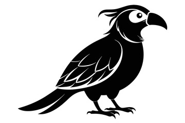  silhouette image,Mango bird,vector illustration,white background