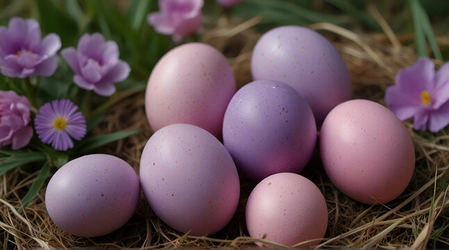 purple and pink easter egg. generative.ai