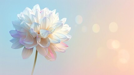 Obraz premium On background, a flower in bloom, adorably spectacular. A colorful greeting, it's an awesome sight to see.