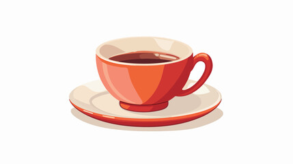 Cup of tea. Vector illustration. flat vector 