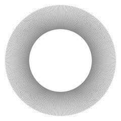 Circle Design Element. Circular Radial Rays for Round Frame.  - 774653861