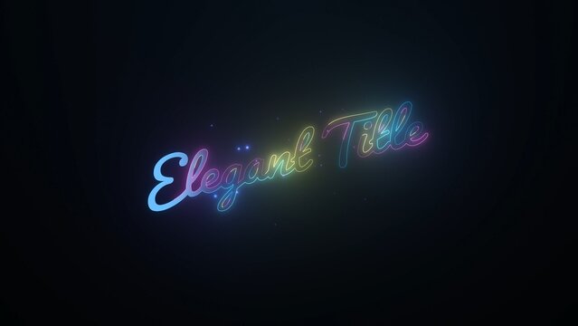 Elegant Colorful Shiny Text Title Reveal