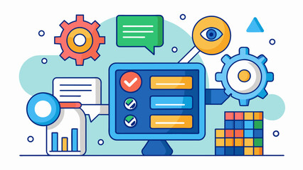 A closeup view of a machine learning algorithm in action yzing data to forecast potential maintenance issues.