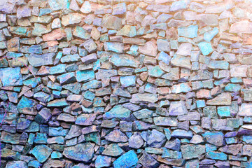 abstract blue stones wall