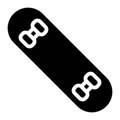 Skateboard icon in glyph style