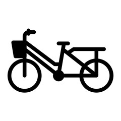 Bicycle icon in glyph style