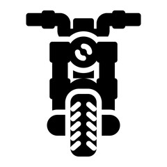 Motorcycle icon in glyph style