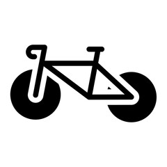 Mountain bike icon in glyph style