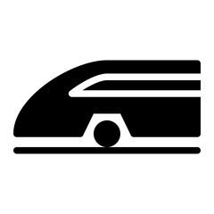 Fast train icon in glyph style